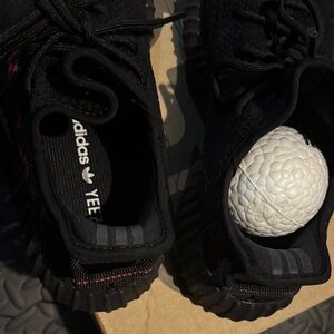 adidas Black Knit Yeezy-Style Slip-On Sneakers